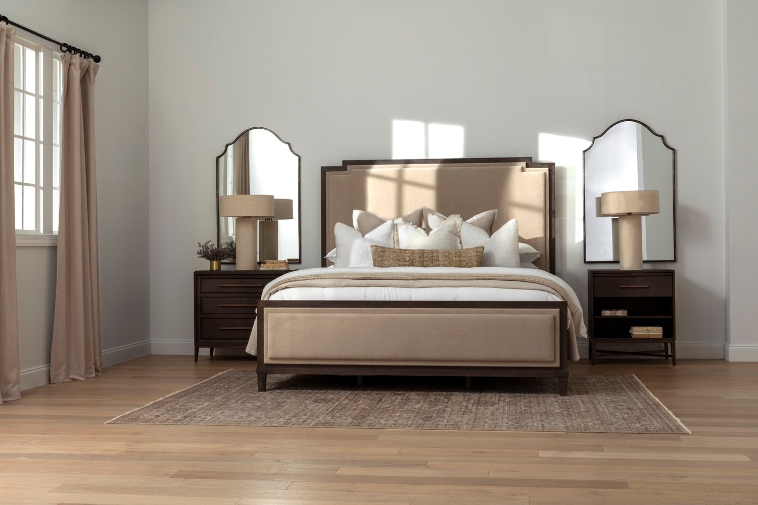 A luxury mattress against a plain background